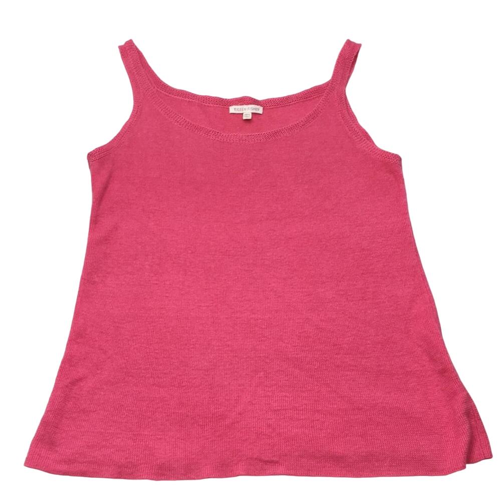 Eileen Fisher 100% hemp knit sweater tank top sz S